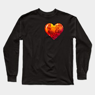 Caution tape heart (Small version) Long Sleeve T-Shirt